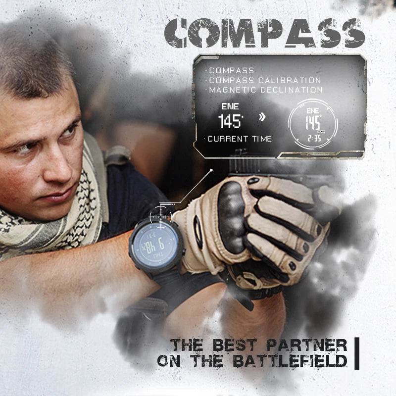 Digital Men Watch NORTH EDGE APACHE-46 Running Swimming Outdoor Sport Watches Altimeter Barometer Compass Waterproof 50M