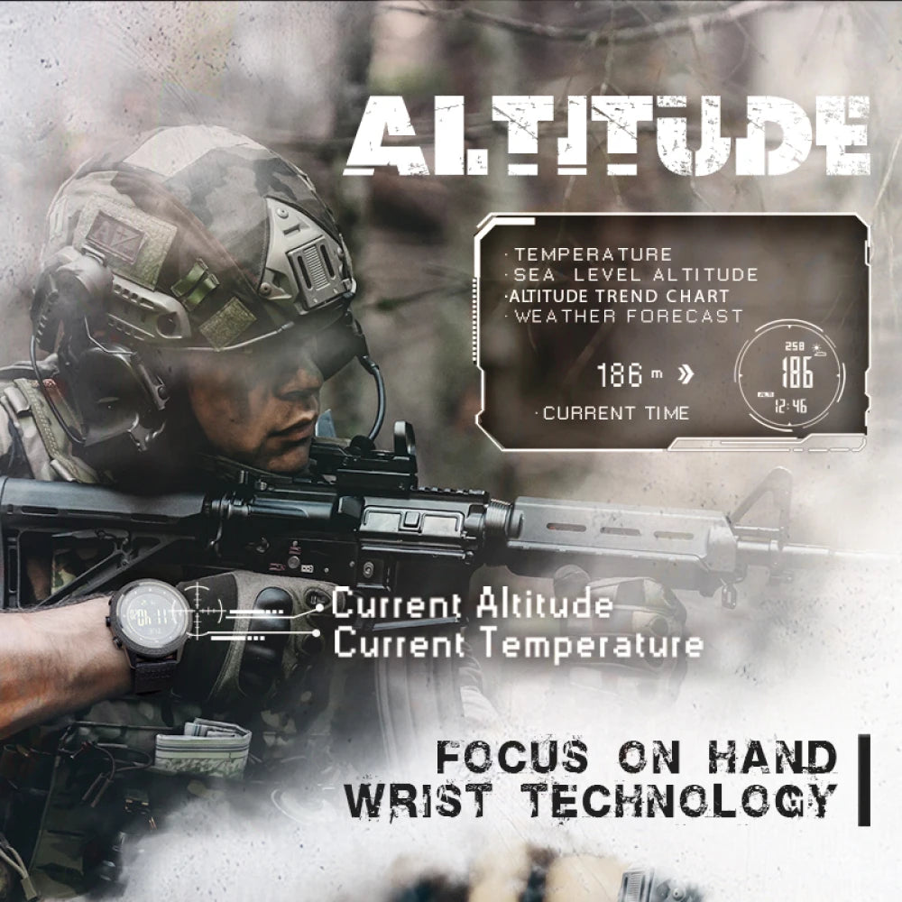 Digital Men Watch NORTH EDGE APACHE-46 Running Swimming Outdoor Sport Watches Altimeter Barometer Compass Waterproof 50M