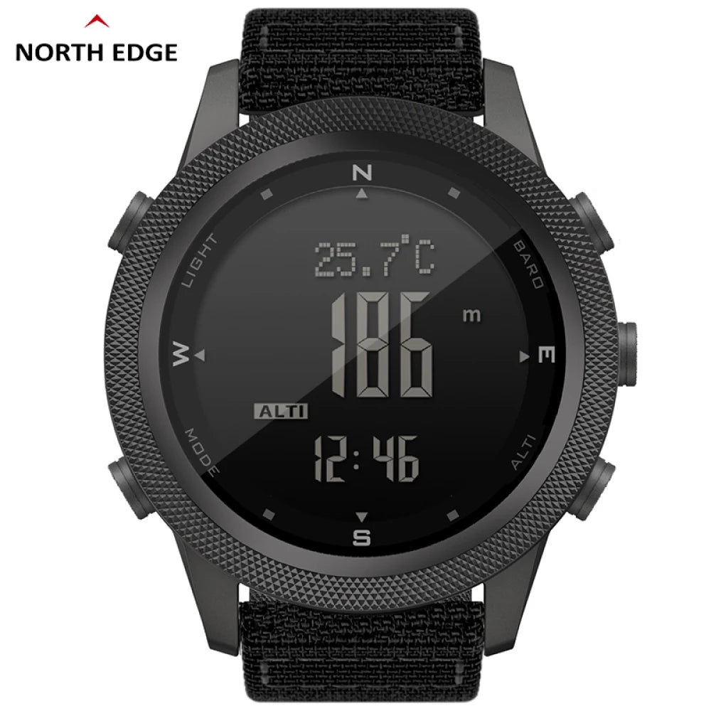 Digital Men Watch NORTH EDGE APACHE-46 Running Swimming Outdoor Sport Watches Altimeter Barometer Compass Waterproof 50M