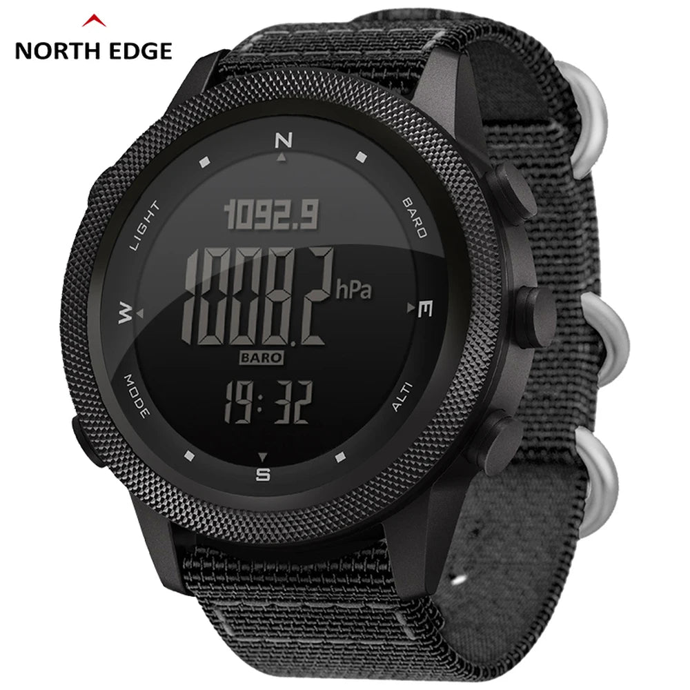 Digital Men Watch NORTH EDGE APACHE-46 Running Swimming Outdoor Sport Watches Altimeter Barometer Compass Waterproof 50M