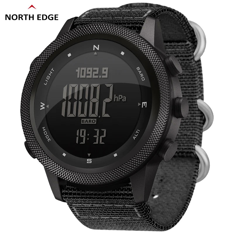 Digital Men Watch NORTH EDGE APACHE-46 Running Swimming Outdoor Sport Watches Altimeter Barometer Compass Waterproof 50M