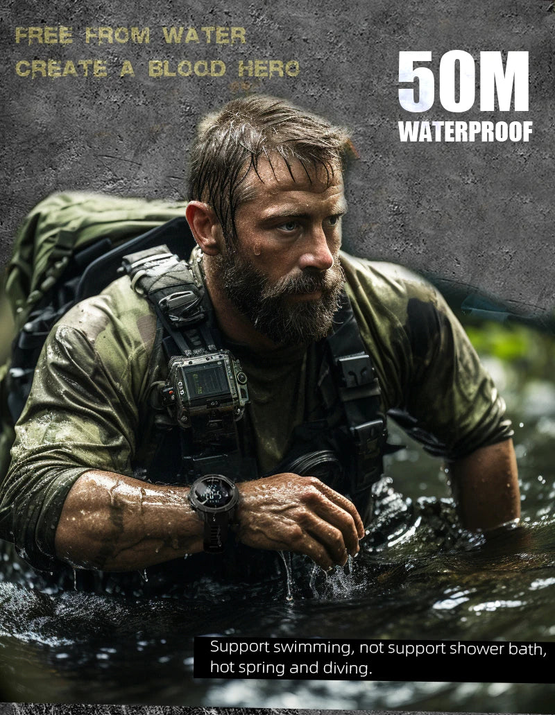 NORTH EDGE Men's Digital Watch Carbon Fiber Case For Man Sports Running Swimming WR50M Watch Altimeter Barometer Compass